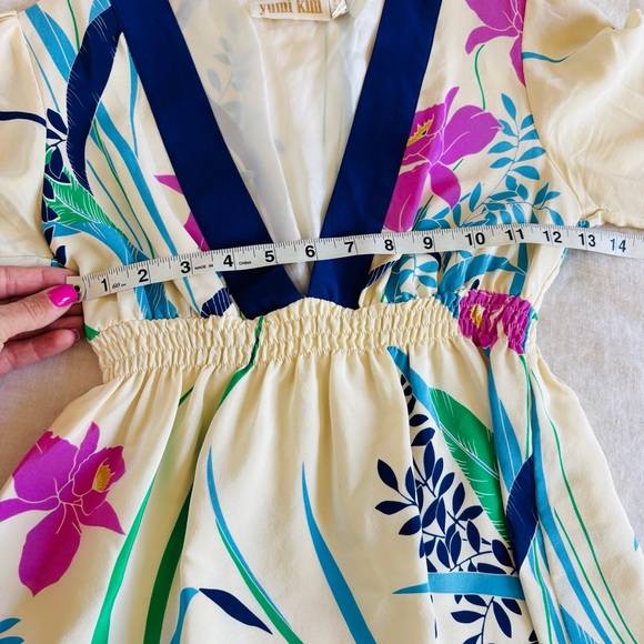 Anthropologie Yumi Kim Cream and Purple Floral Blouse Anthropologie size XS - Picture 9 of 10